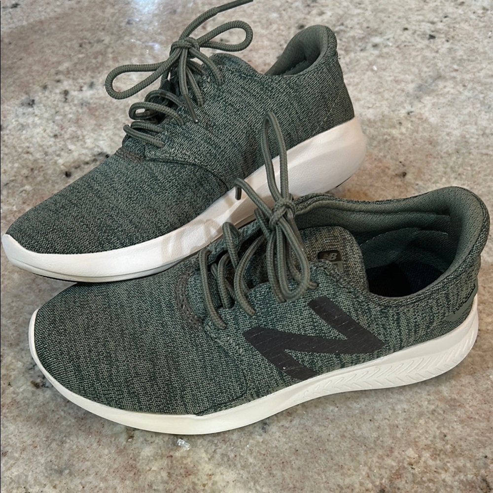 New Balance Olive Knit Sneakers